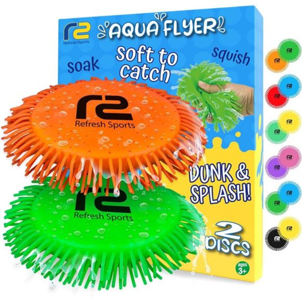 Water Flying Discs Soft‎ Sports Disc 2 Pack Swimming Pool Toys for Kids